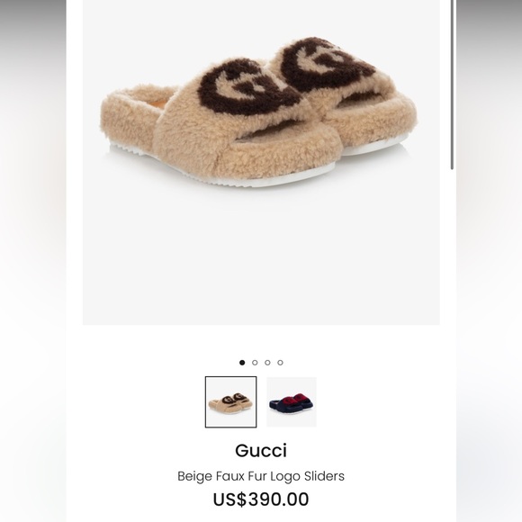 Gucci fur sliders  size 31 - Picture 3 of 3